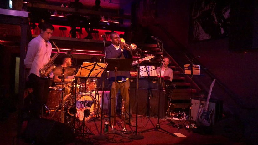 Live at NuBlu (NYC), performing 'Exchanging Pleasantries'